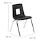 Flash Furniture Advantage Black Student Stack School Chair, 18" ADV-SSC-18BLK - alternate 9